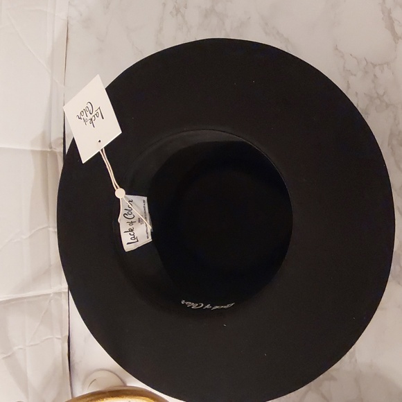 LACK OF COLOR THE PHOENIX FEDORA HAT BLACK SIZE 57CM(M) - Picture 10 of 15